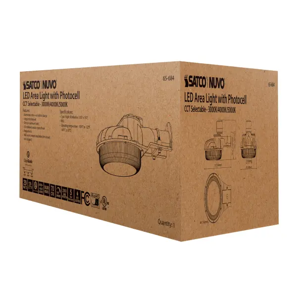 29W LED Area Light with Photocell - Bronze - Image 8