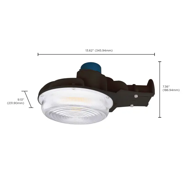 40W LED Area Light with Photocell - Bronze - Image 7