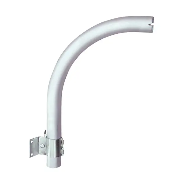 Durable mounting arm designed for outdoor area lighting installations. Provides secure wall-mount support for exterior fixtures in residential and commercial applications.