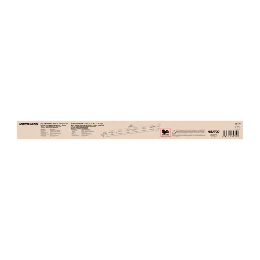 4ft LED Linear Strip Light with Emergency Backup & Sensor - Image 4