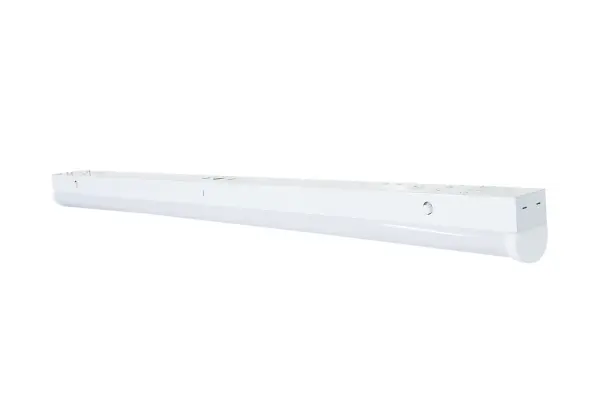 This 4-foot LED linear strip offers exceptional flexibility with field-selectable CCT (3500K-5000K) and wattage options. Flicker-free drivers ensure comfortable illumination for utility and commercial spaces.