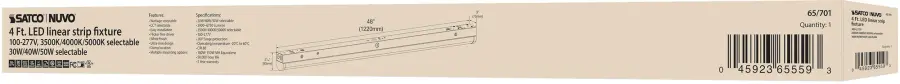4 ft. LED Linear Strip Light - Wattage and CCT Selectable - Image 14