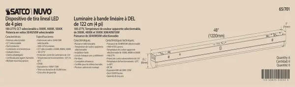 4 ft. LED Linear Strip Light - Wattage and CCT Selectable - Image 17
