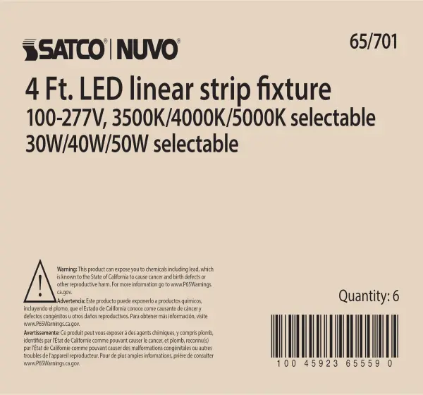 4 ft. LED Linear Strip Light - Wattage and CCT Selectable - Image 18
