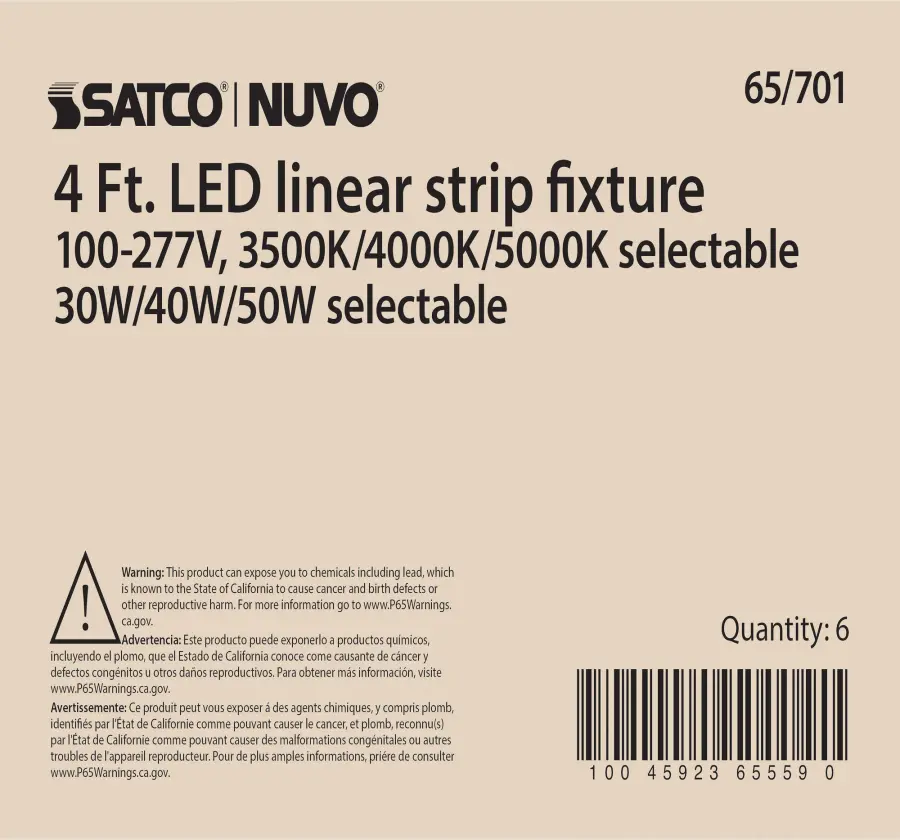 4 ft. LED Linear Strip Light - Wattage and CCT Selectable - Image 18