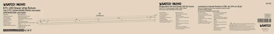8 ft. LED Linear Strip Light - Wattage and CCT Selectable - Image 10