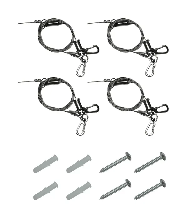 This 60-inch suspension kit provides a safe, secure mounting solution for 8-foot linear strip lights. Includes all necessary hardware for straightforward installation in commercial and residential applications.