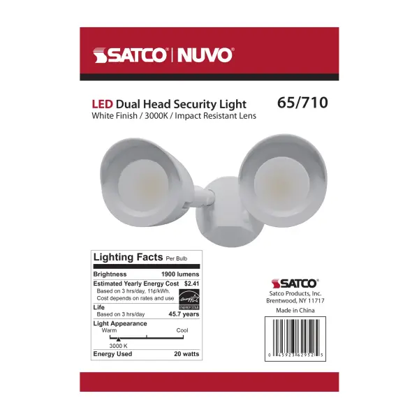 Dual Head LED Security Light - White - Image 16