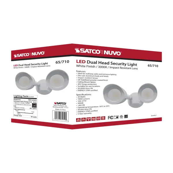 Dual Head LED Security Light - White - Image 17