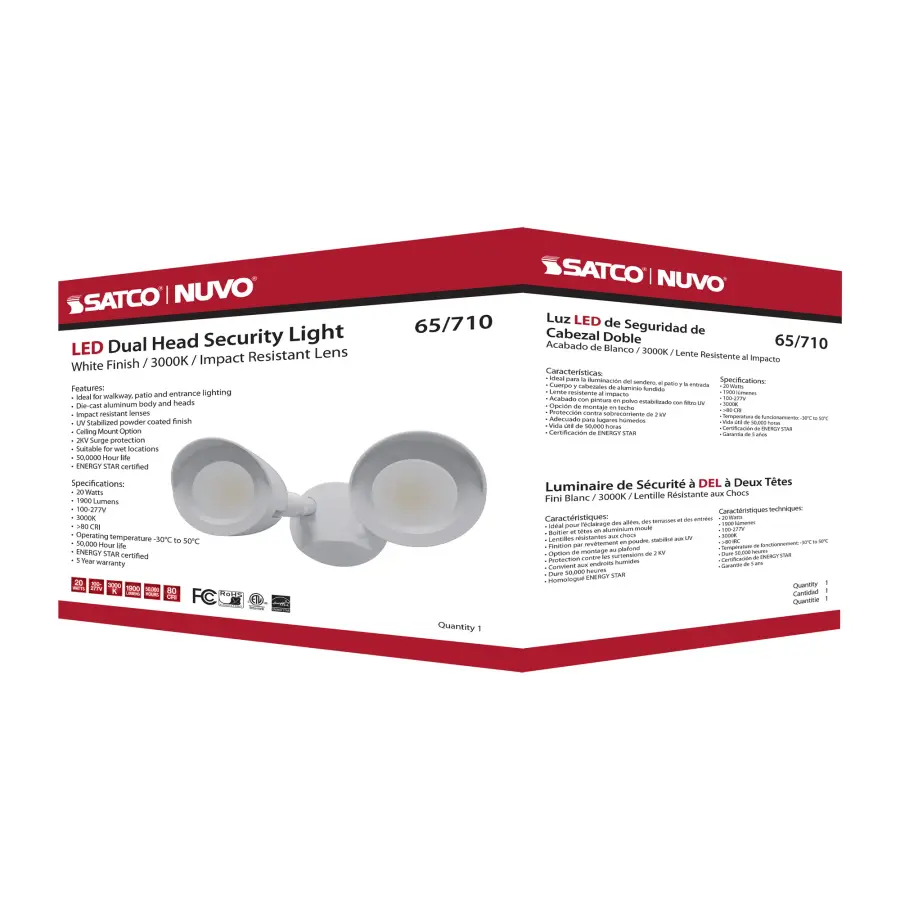 Dual Head LED Security Light - White - Image 18