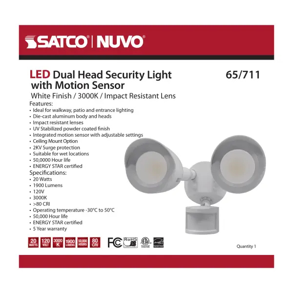 Dual Head LED Security Light with Motion Sensor - Image 15