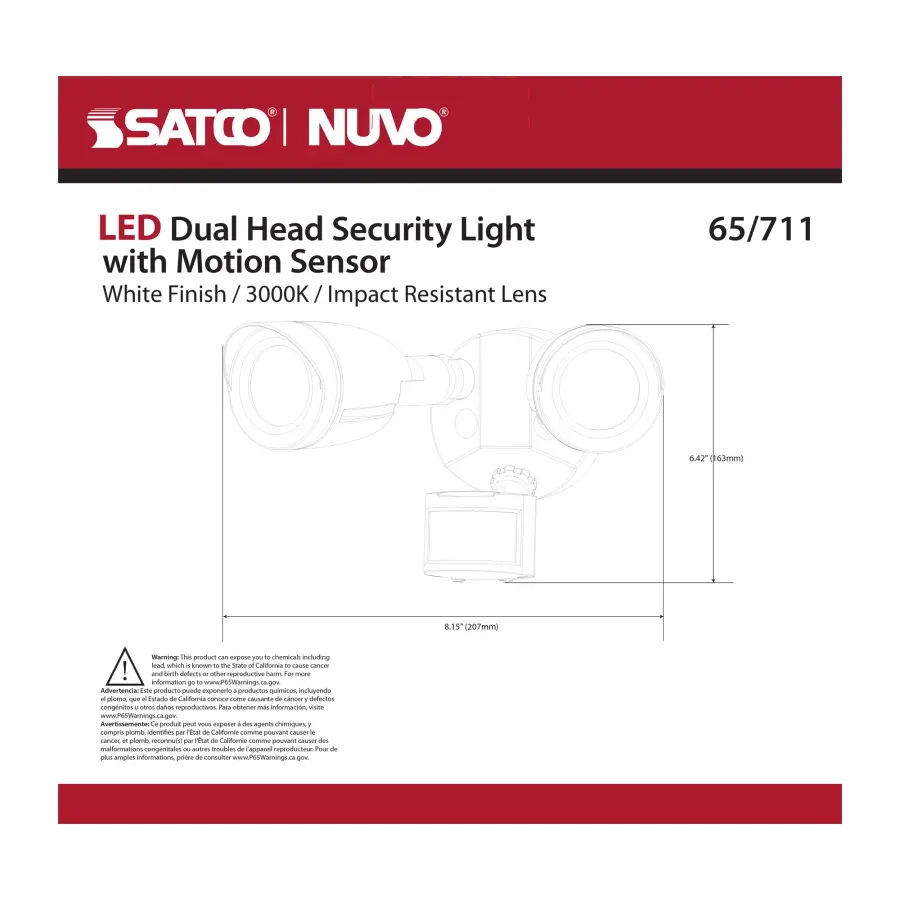 Dual Head LED Security Light with Motion Sensor - Image 17