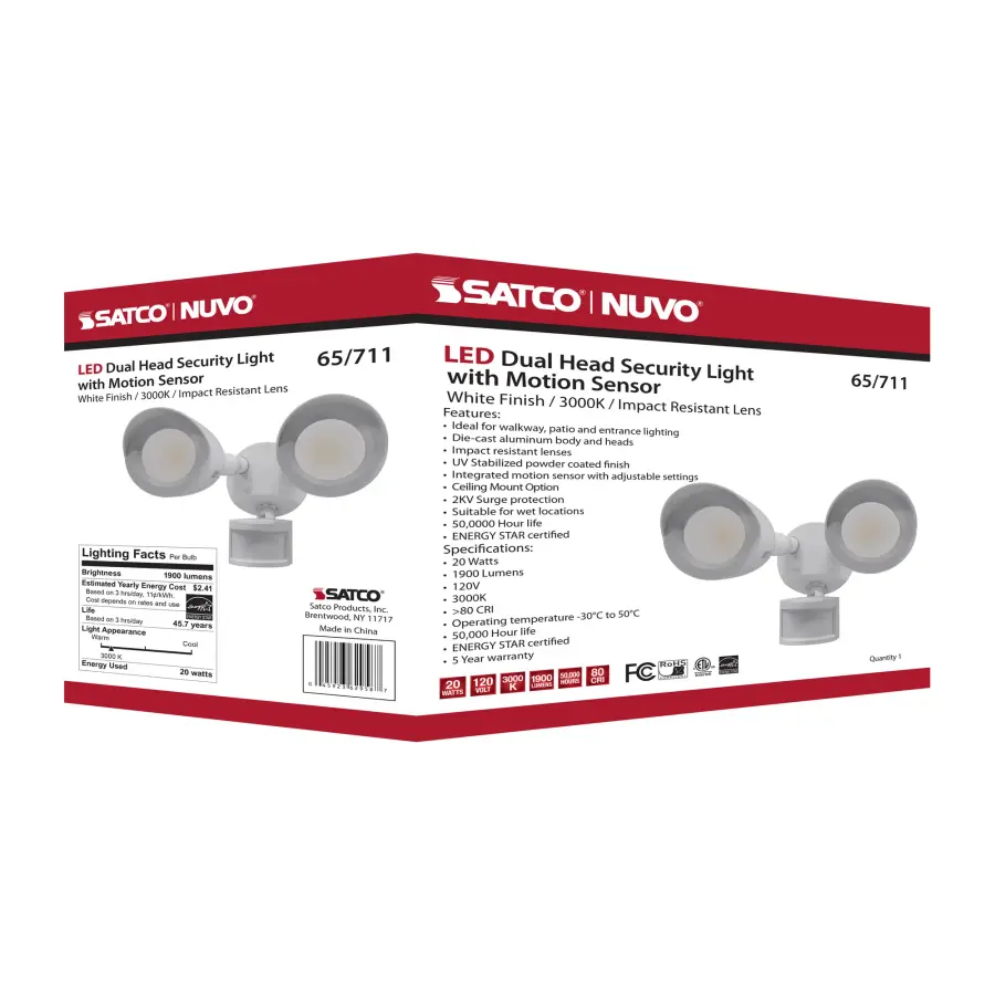 Dual Head LED Security Light with Motion Sensor - Image 20