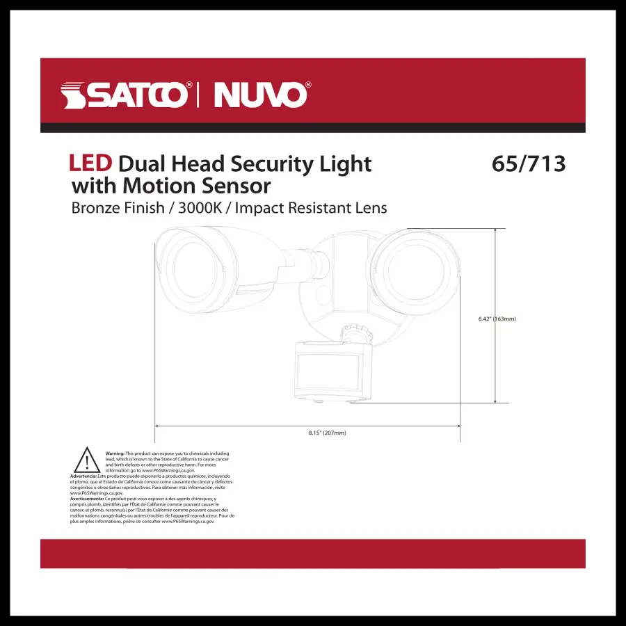 LED Dual Head Security Light with Motion Sensor - Image 17