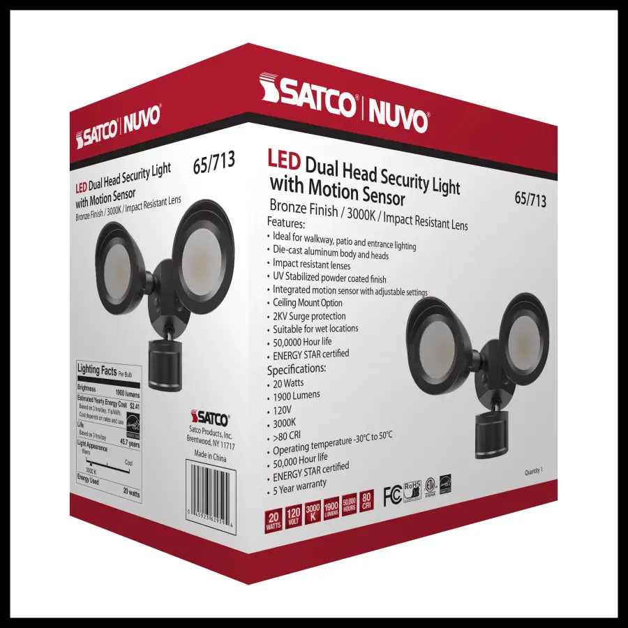 LED Dual Head Security Light with Motion Sensor - Image 21