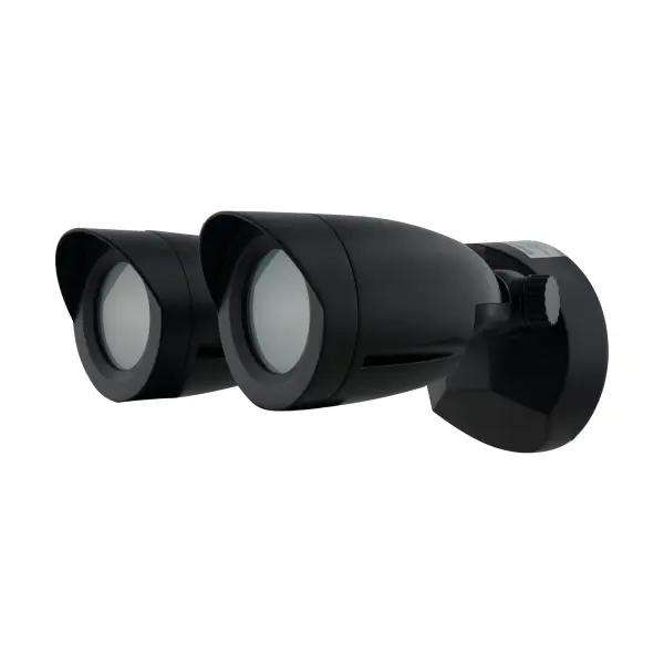 Professional-grade LED security lighting with fully articulating dual heads for customizable illumination. Die cast aluminum construction ensures weather resistance and longevity with 50,000 hours of maintenance-free operation. - alternate view