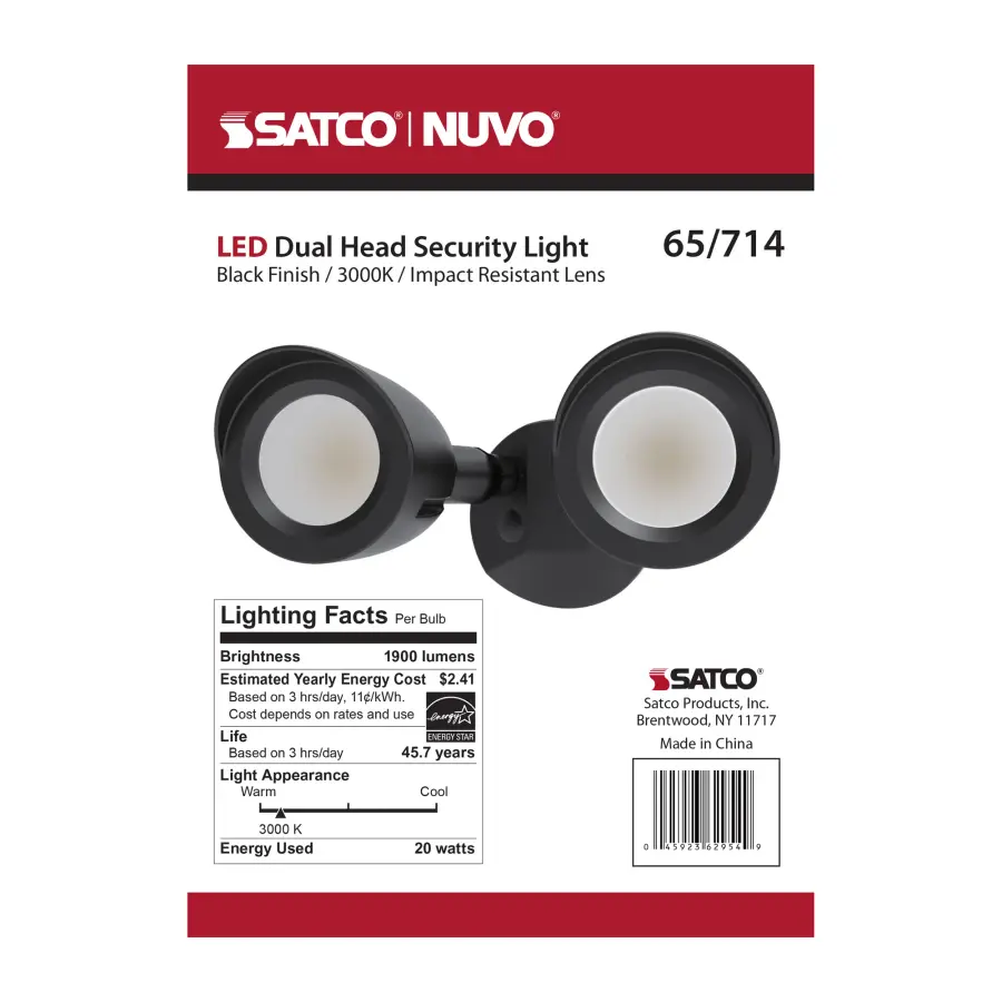 LED Dual Head Security Light - Black - Image 14