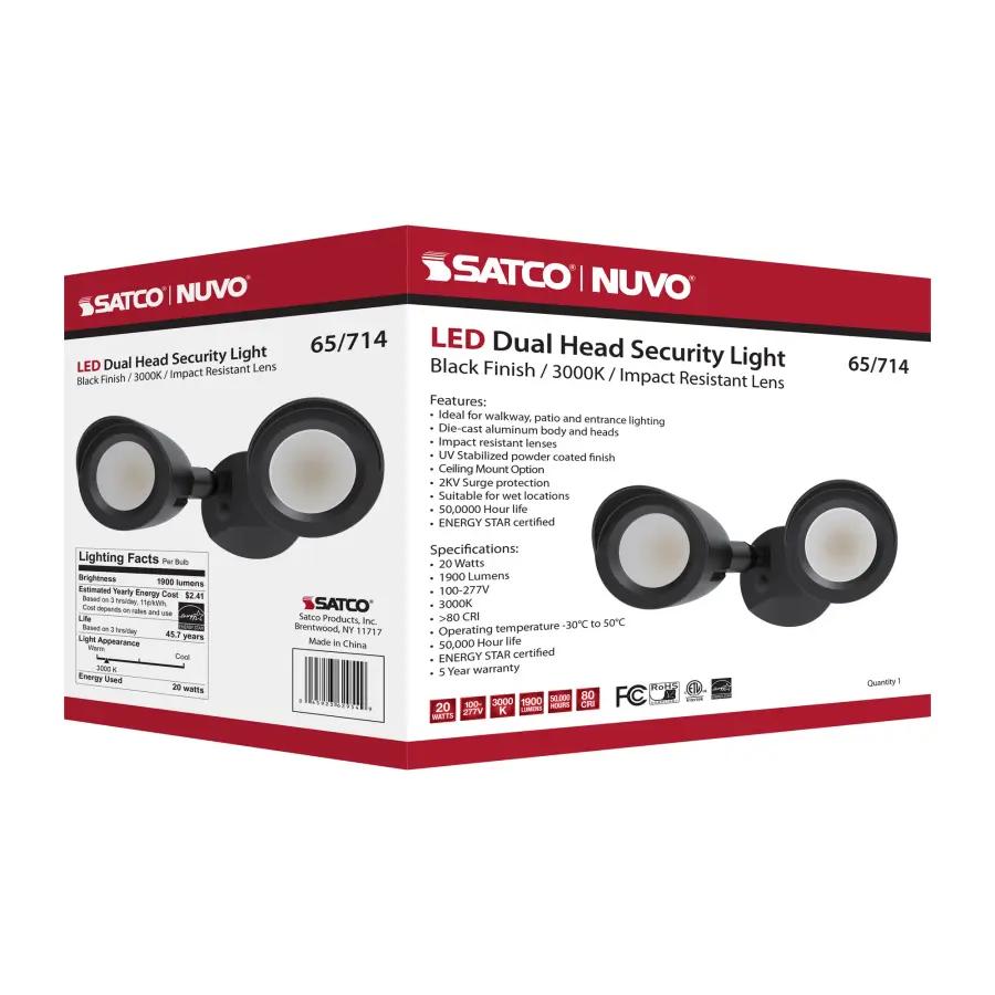 LED Dual Head Security Light - Black - Image 15