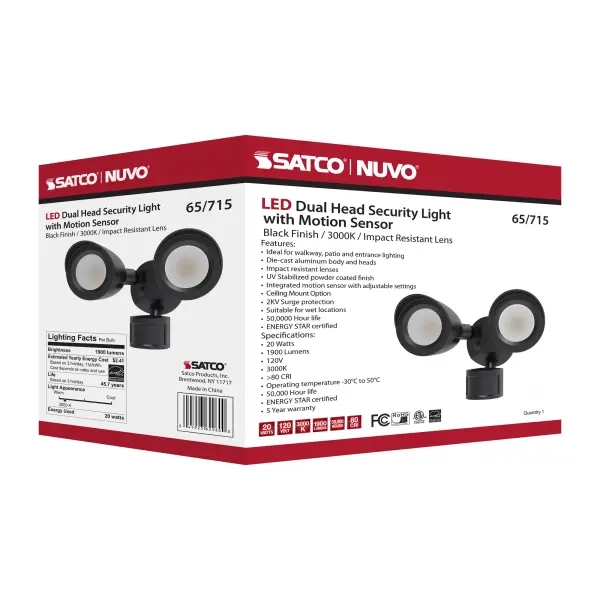 Dual Head LED Security Light with Motion Sensor - Image 20