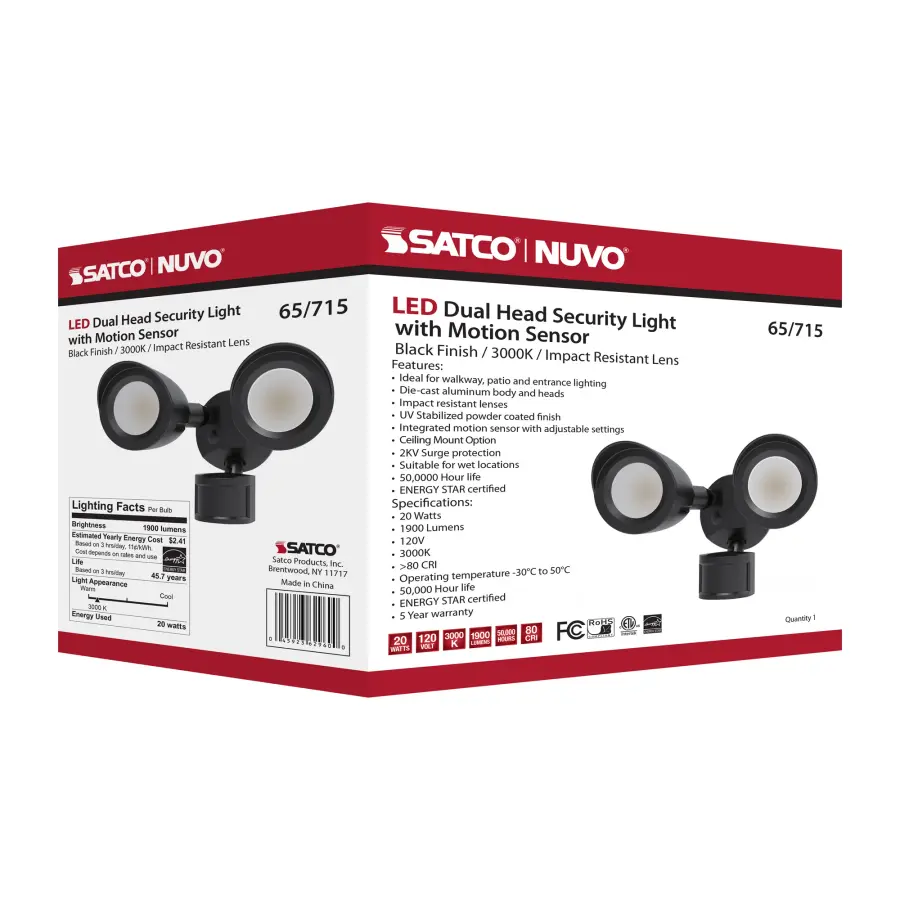 Dual Head LED Security Light with Motion Sensor - Image 20