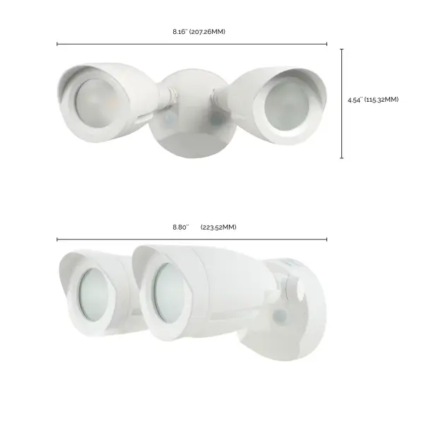 LED Dual Head Security Light - White - Image 13