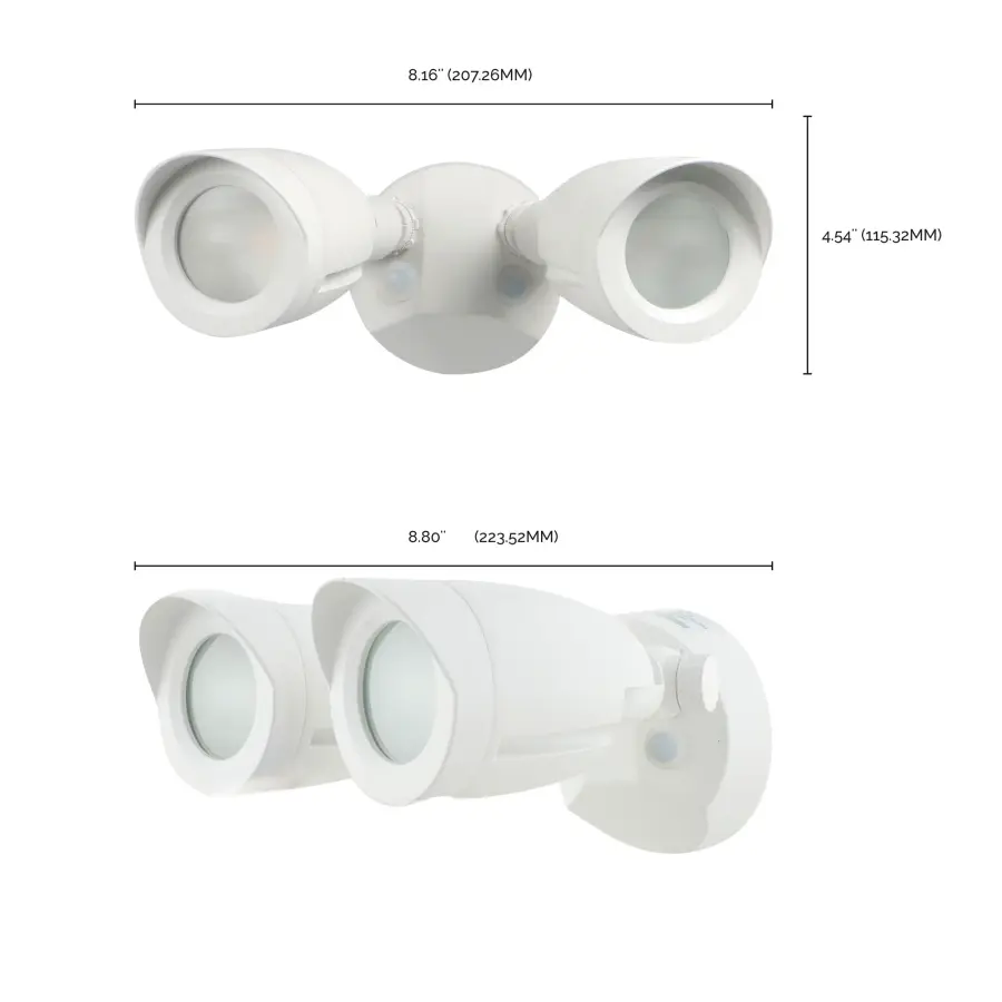 LED Dual Head Security Light - White - Image 13