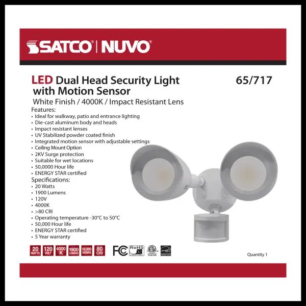 LED Dual Head Security Light with Motion Sensor - Image 15