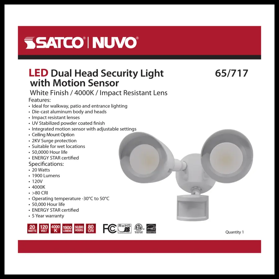 LED Dual Head Security Light with Motion Sensor - Image 15