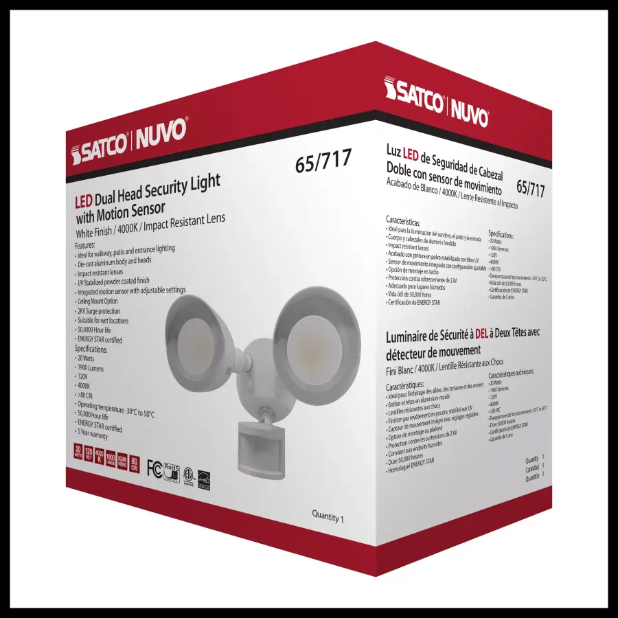 LED Dual Head Security Light with Motion Sensor - Image 20