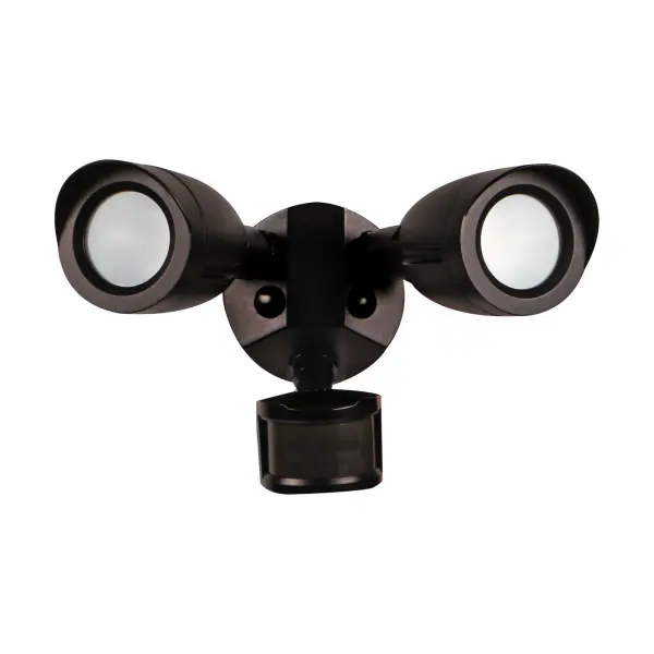 Professional-grade LED security lighting with fully articulating dual heads and integrated motion sensor. Die cast aluminum construction delivers 50,000 hours of reliable 4000K illumination for residential and commercial applications.