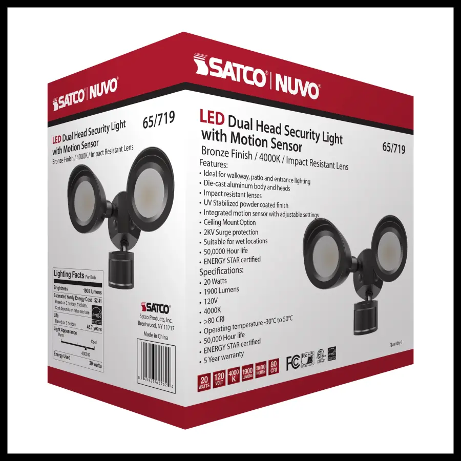 Dual Head LED Security Light with Motion Sensor - Image 21