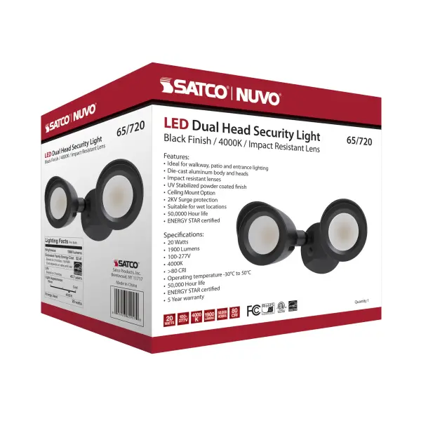 Dual Head LED Security Light in Black - Image 15