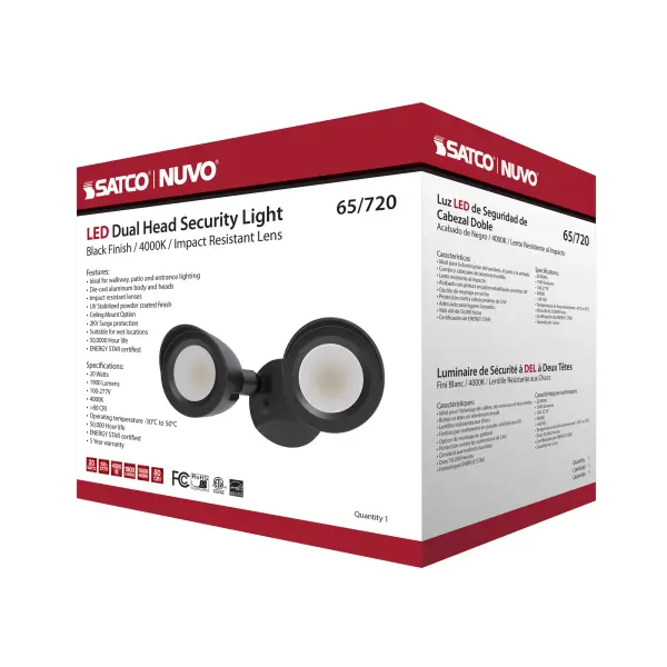 Dual Head LED Security Light in Black - Image 16
