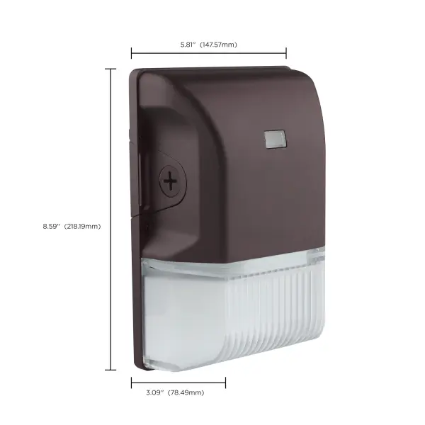 20W LED Small Wall Pack with Photocell - Bronze - Image 15