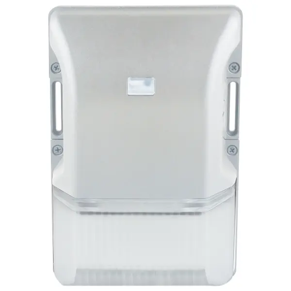 This energy-efficient 20W LED wall pack offers exceptional flexibility with selectable color temperatures (3000K/4000K/5000K) and built-in photocell sensor. IP65 rated for wet locations with 100-degree beam spread. - alternate view