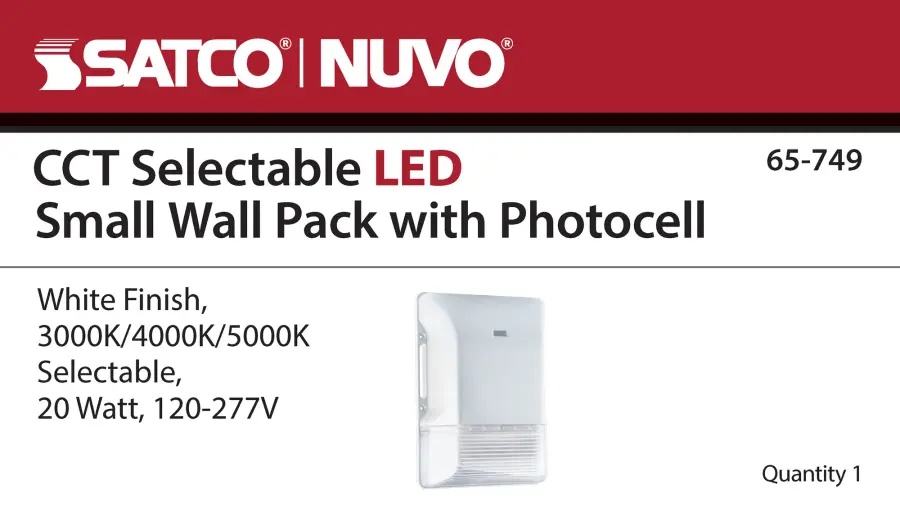 20W LED Small Wall Pack with Photocell - CCT Selectable - Image 12