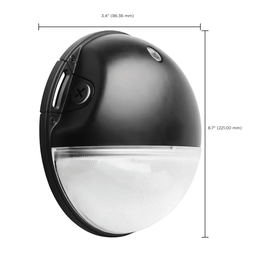 LED Small Round Wall Pack with Photocell - 20W - Image 13