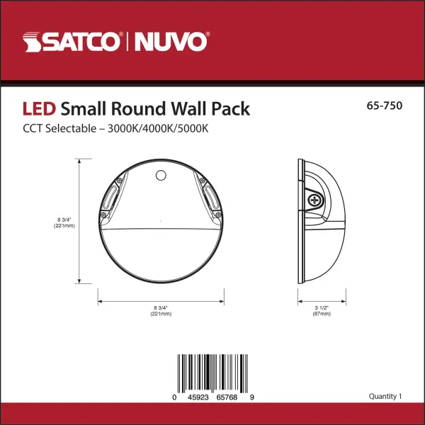 LED Small Round Wall Pack with Photocell - 20W - Image 6