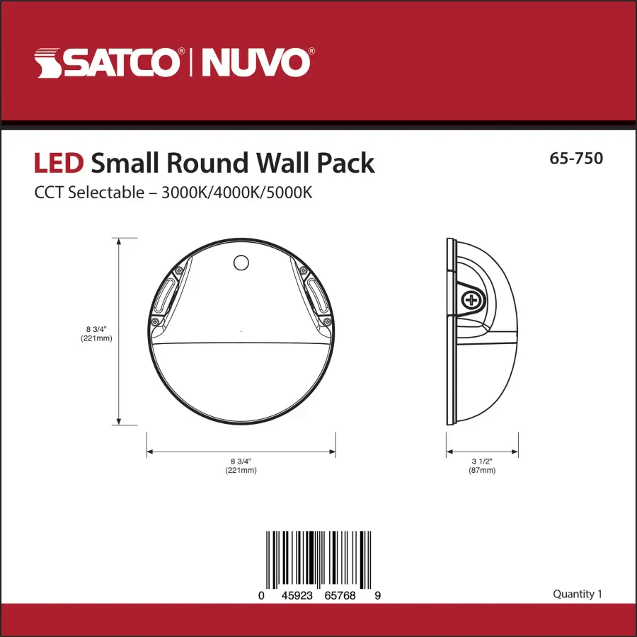 LED Small Round Wall Pack with Photocell - 20W - Image 6