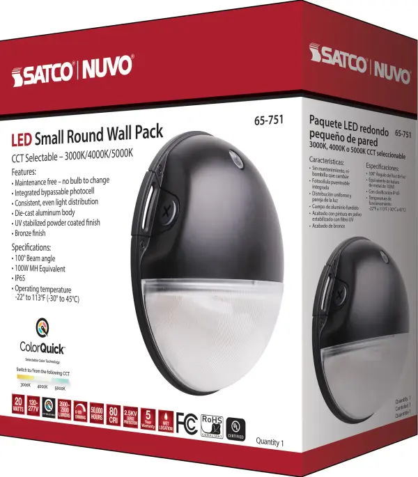 LED Small Round Wall Pack - 20W CCT Selectable - Image 12
