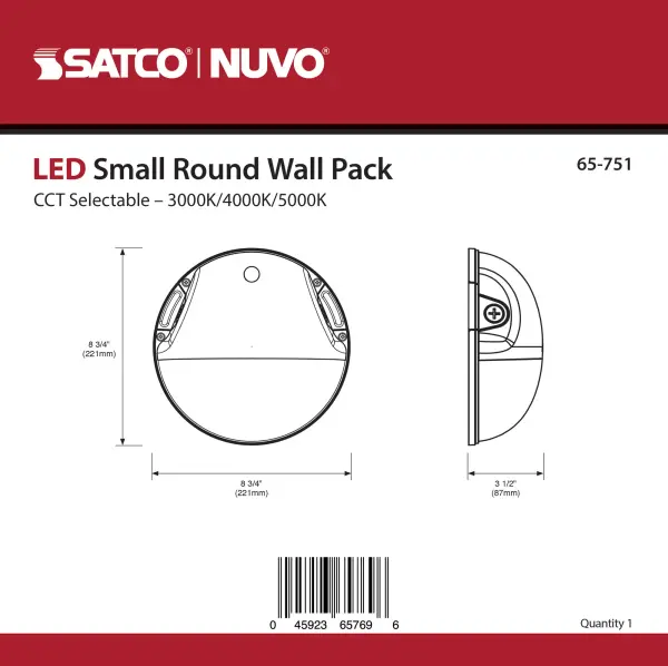 LED Small Round Wall Pack - 20W CCT Selectable - Image 7