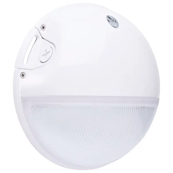 This compact 20W LED wall pack offers exceptional flexibility with selectable color temperatures (3000K-5000K) and a built-in photocell for automatic dusk-to-dawn operation. IP65-rated for wet locations.