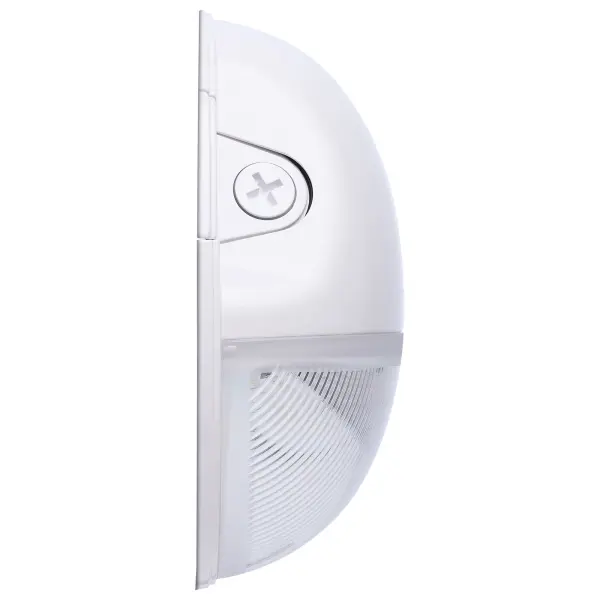 This compact 20W LED wall pack offers exceptional flexibility with selectable color temperatures (3000K-5000K) and a built-in photocell for automatic dusk-to-dawn operation. IP65-rated for wet locations. - alternate view
