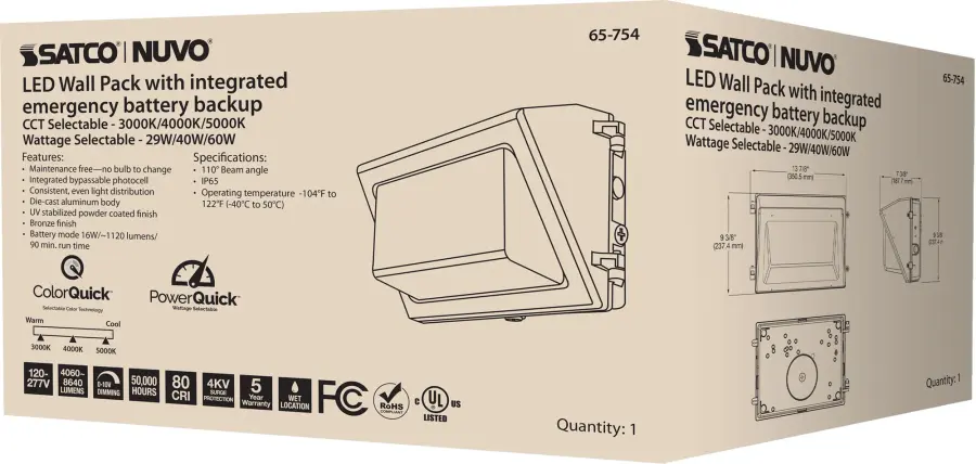 Emergency Architectural LED Wall Pack with Photocell - Image 13