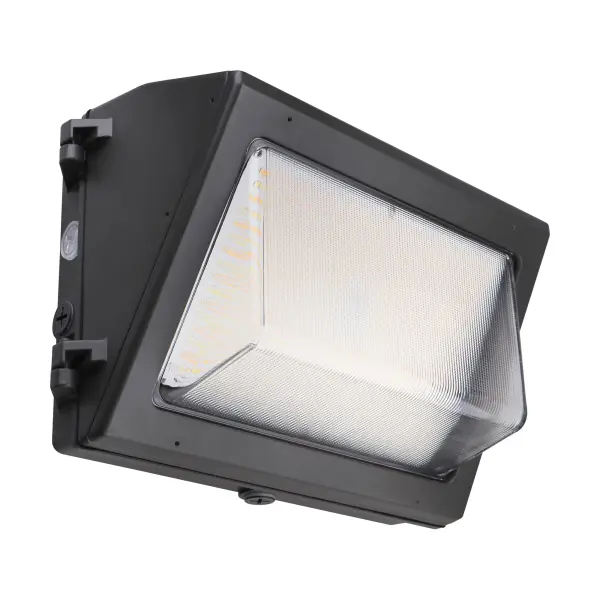 High-performance commercial wall pack offering exceptional flexibility with selectable wattage (80/100/120W) and color temperature (3000K/4000K/5000K). Features integrated bypassable photocell, DLC Premium certification, and 50,000-hour rated lifespan with 5-year warranty. - alternate view