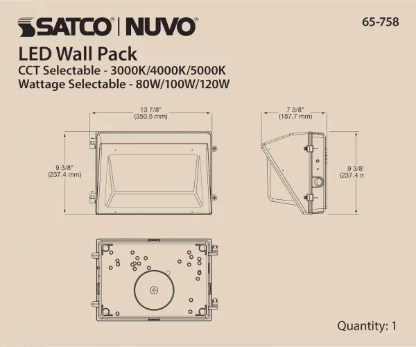Adjustable LED Wall Pack with Photocell - 80-120W - Image 13
