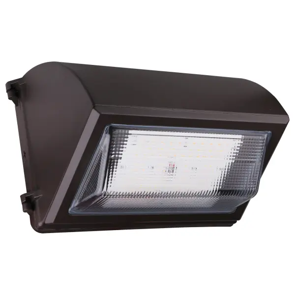 This versatile LED wall pack combines emergency backup capability with adjustable color temperature (3000K-5000K) and wattage settings. Features integrated photocell for automatic operation and DLC Premium certification for energy efficiency.
