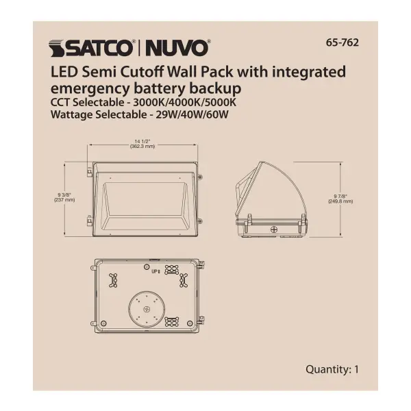 Emergency LED Cutoff Wall Pack with Photocell - Image 10