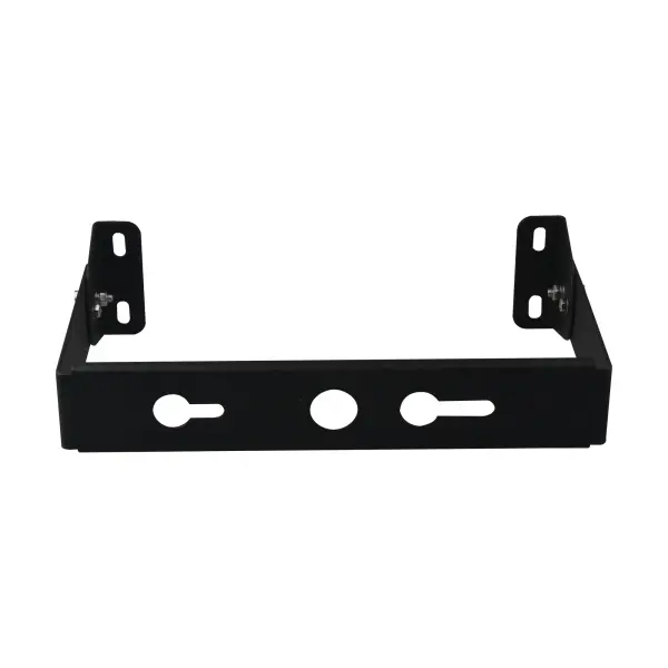 Durable yoke mount bracket designed specifically for Gen 2 UFO high bay fixtures. Black powder-coated finish provides corrosion resistance for industrial and commercial applications requiring adjustable mounting angles.
