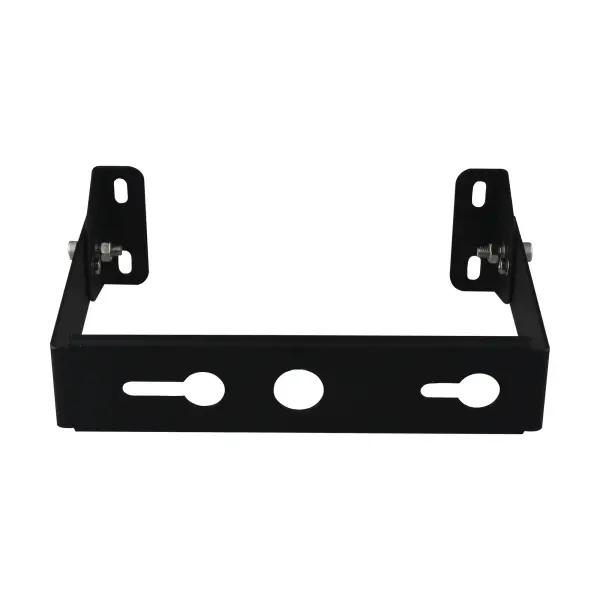 Durable black finish mounting bracket designed specifically for Gen 2 200W/240W and CCT/Wattage selectable UFO high bay fixtures. Provides secure yoke-style mounting for commercial and industrial applications.